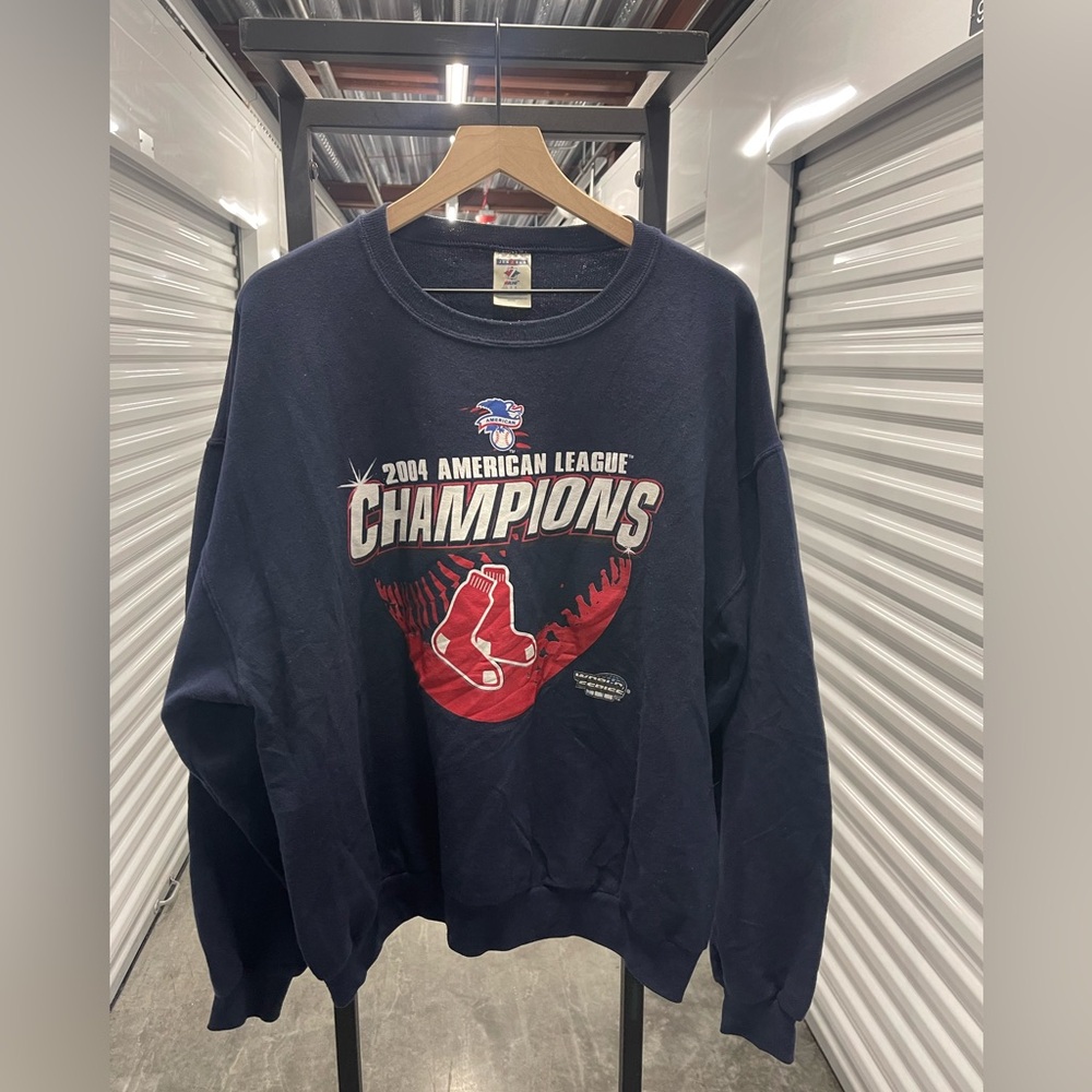 Vintage 2004 Boston Red Sox American League Champions Crewneck Jerzees Tag..